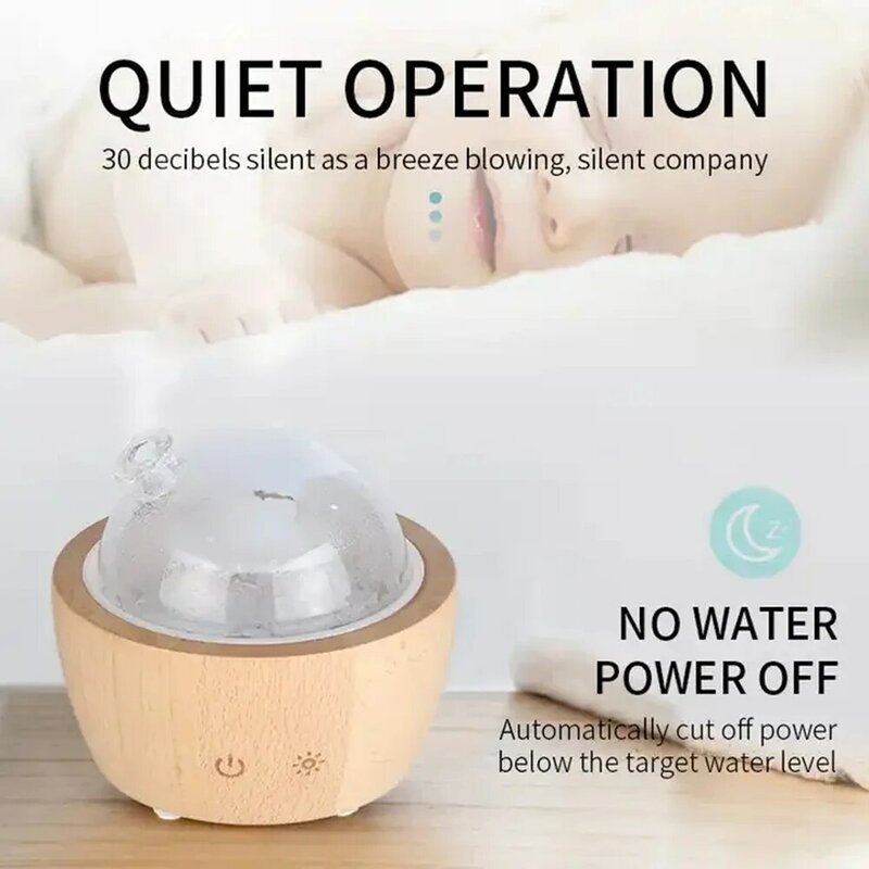 Mini diffusore di aromi olio essenziale di vetro in legno massello fragranza ad ultrasuoni aromaterapia vaporizzatore umidificatore d'aria nebulizzatore casa