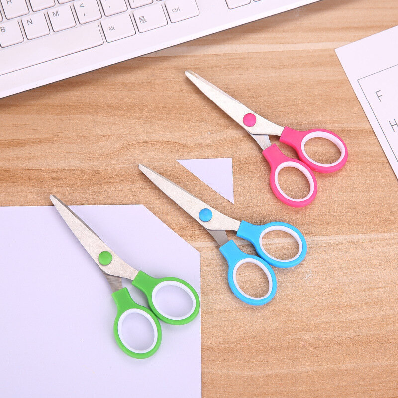 Cięcie papieru Art nożyczki dla dzieci szkolne biurowe nożyce do cięcia nożyczki ze stali nierdzewnej artykuły biurowe losowe kolory