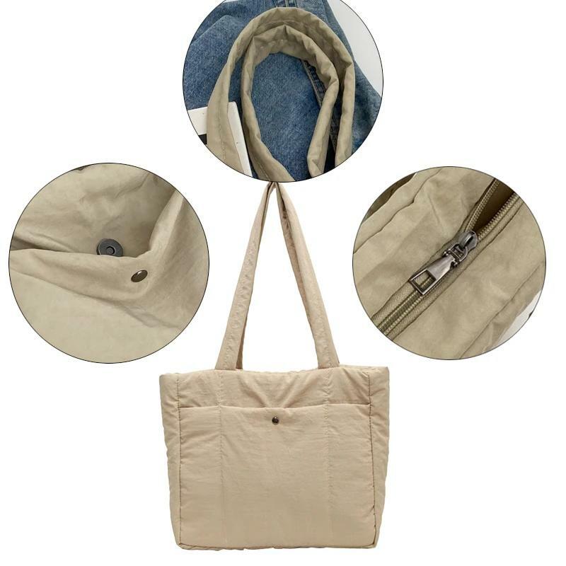 Large Capacity Women's Bag Shopping Shoulder Bag Cotton-padded Coat Bag Fashion Handbag