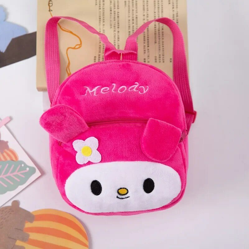 Милый детский рюкзак Hello Kitty Melody из мультфильма аниме Sanrio периферийная большая емкость плюшевая игрушка маленькая сумка для маленьких девочек