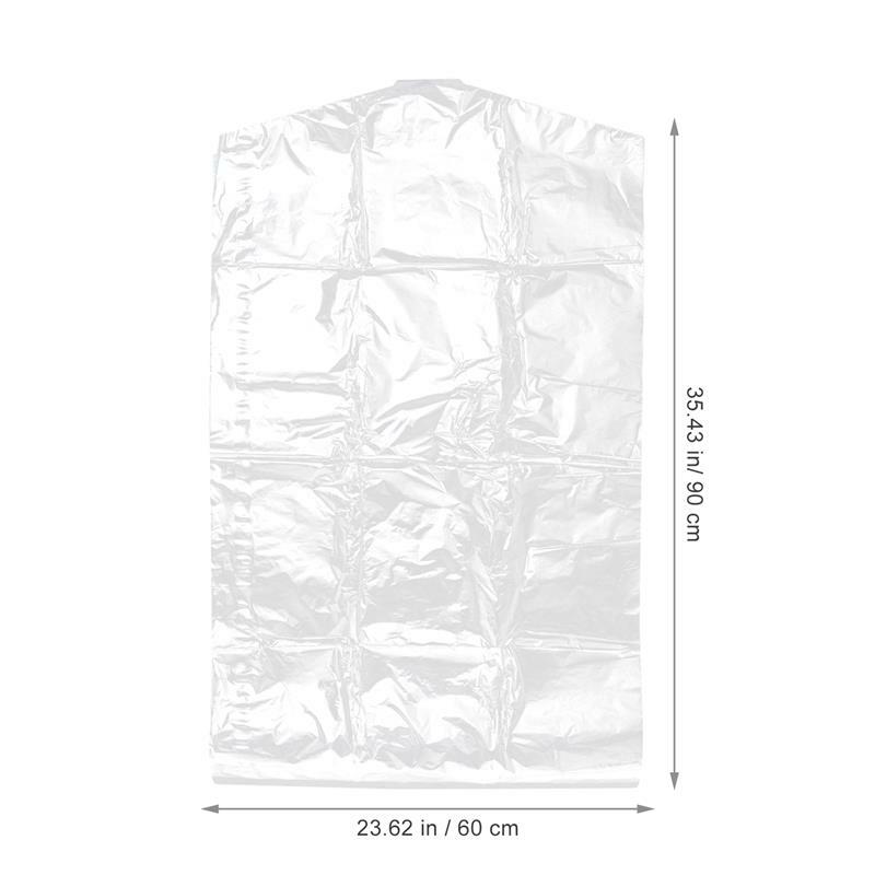 Transparente Moth Proof Garment Cover, Protector para Closet, Roupas, Suit Saco De Armazenamento, Viagem, 60x90cm, 50Pcs
