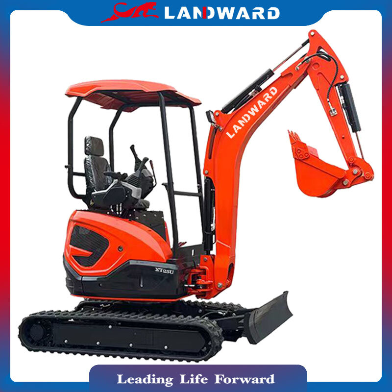 Agricultural Multifunction hydraulic Mini Excavator 2.5Ton Tracked Enclosed Cab Small Digger Factory Customization For Sale
