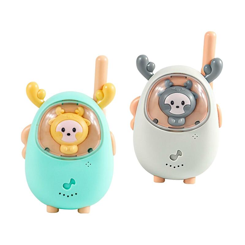 2 Pieces Children's Walkie Talkie Camping Games Toys Two Way Radios for Hiking Camping Outdoor Outside Adventures 4-6 Years Old
