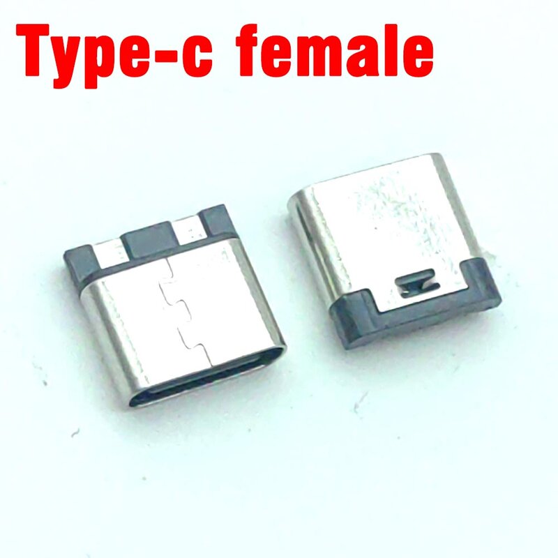 Conector Micro USB 3,1 tipo C, cable de soldadura de 2 pines, conector hembra recto para puerto de carga de teléfono móvil
