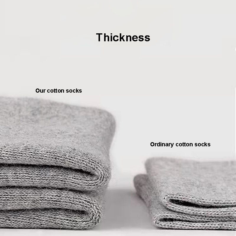 Calcetines gruesos de algodón con dedos para hombre y mujer, calcetín térmico de rizo, sólido, informal, de negocios, regalo, 5 pares