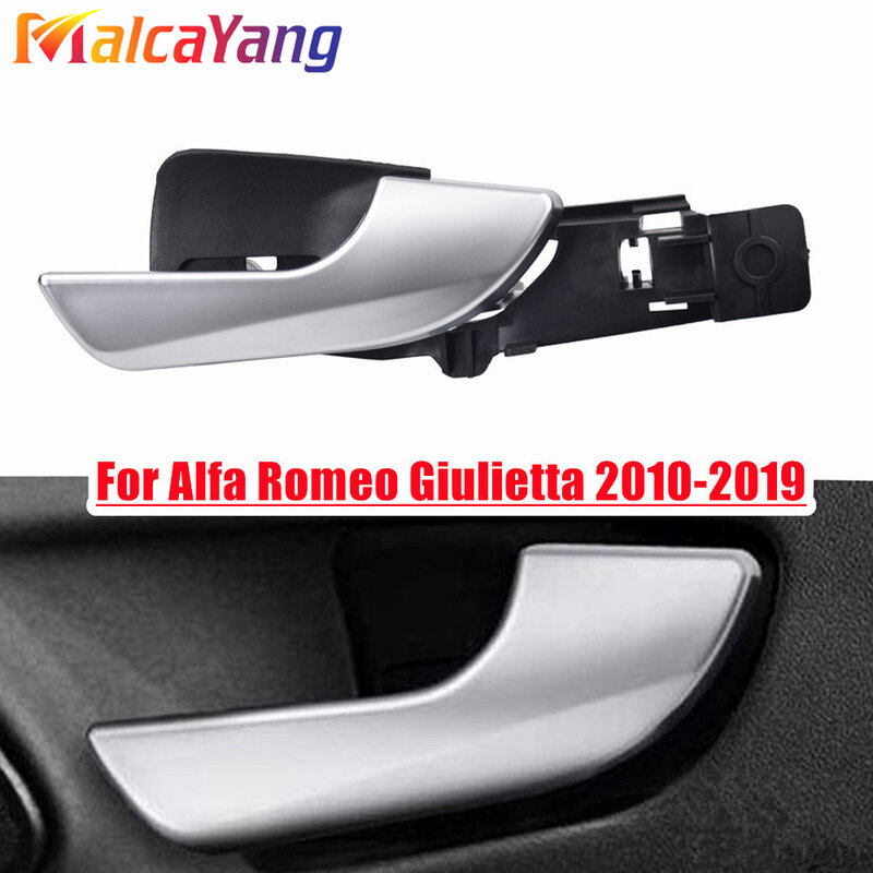 Carro Interior Cromado Maçaneta para Alfa Romeo Giulietta, Frente, Traseiro, Esquerda, Direita, 2010-2019, 156092167, 156092165