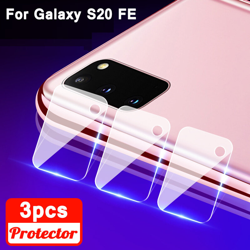 Lente de cámara de vidrio templado para Samsung Galaxy S20, Protector de pantalla de cámara para Galaxy S20 Fe, película protectora