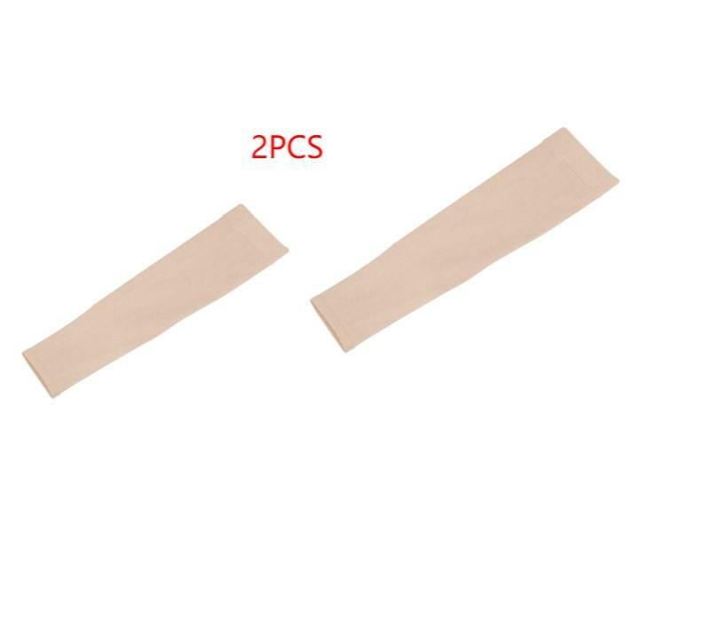 2Pcs Summer Sun Protection Oversleeve For Women Men Tattoo Cover Up Compression Sleeves Bands Forearm Concealer Skin Color