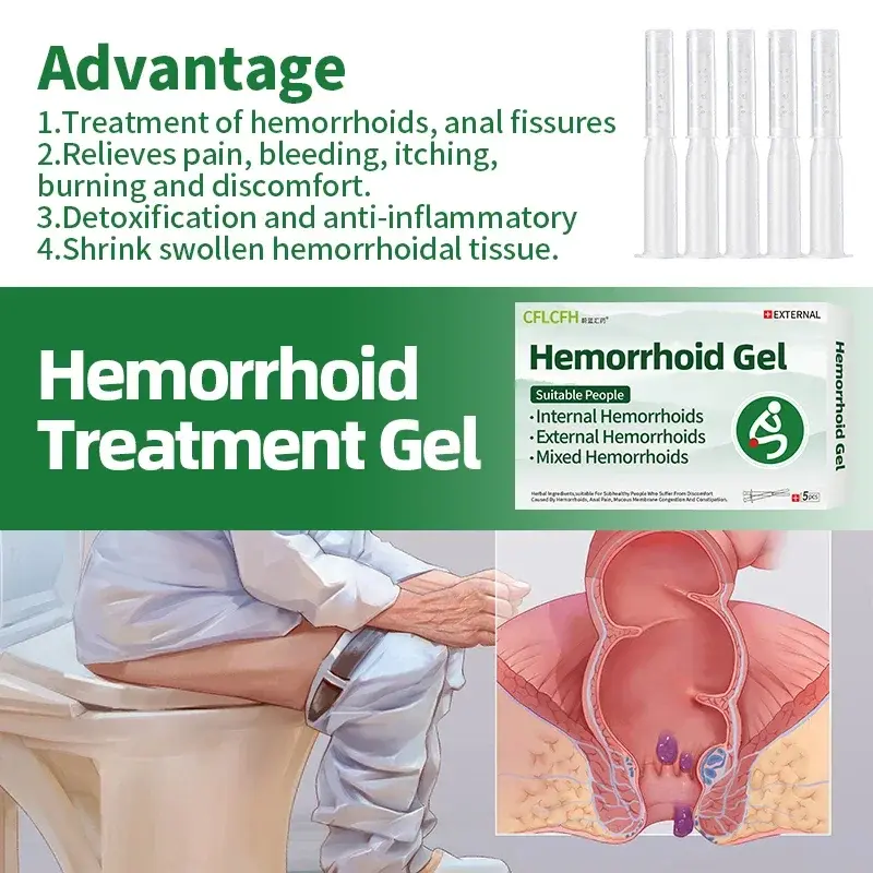 Hemorrhoids Treatment Gel Anal Fissure Swell Bleed Herbal Medicine External Intemal Hemorrhoid Removal Medical Piles Pain Cure
