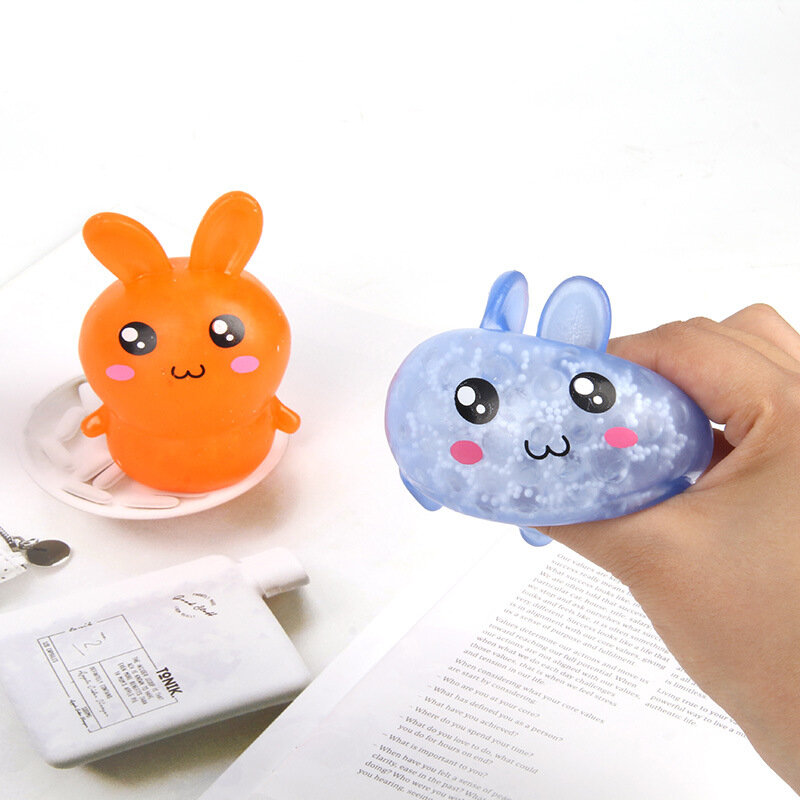 Kinder Ostern Kaninchen Spielzeug Soft Push Stress abbau sensorische Squeeze Spielzeug für Kinder Erwachsene Dekompression Cartoon Spielzeug glücklich Ostern
