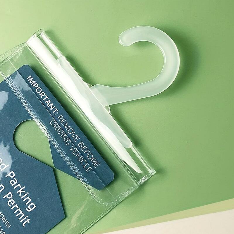 Transparent PVC Hook Bag Disabled Placard Disabled Package Bag Storage Hanging Parking Car Slogan Card R8W3