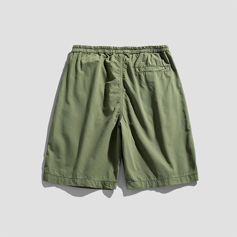 Verão homens carga multi bolso shorts homens casual sólido elástico na cintura praia curto primavera calças de jogger shorts masculino dropshipping