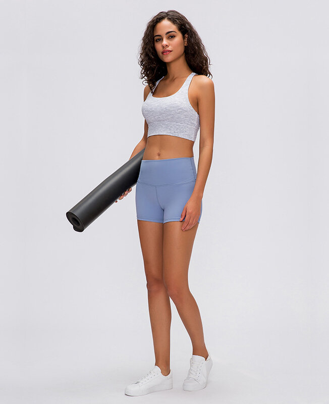 Pantalones cortos de Fitness para mujer, mallas deportivas transpirables de cintura alta para correr, gimnasio y entrenamiento de verano