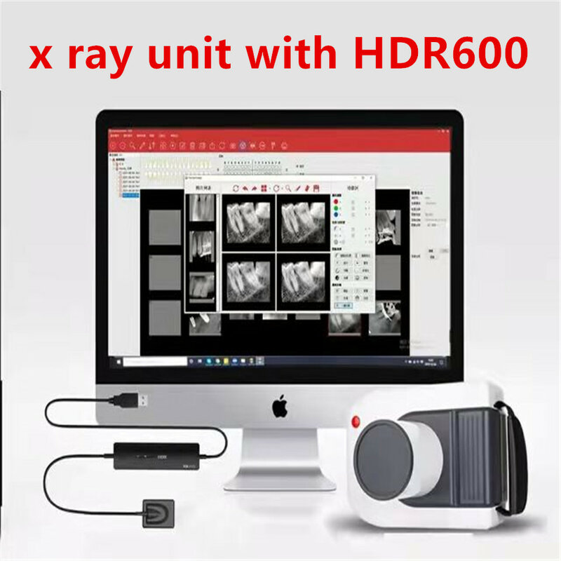 جديد عالية التردد المحمولة الأسنان X راي آلة الأسنان RVG الاستشعار الأشعة السينية مع HDR 500A الاستشعار
