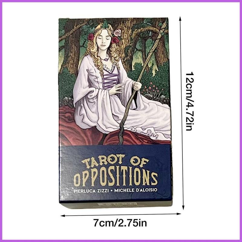 Tarot dari Oppositions 78 kartu versi bahasa Inggris Tarot Deck kartu Tarot Tarot Deck kartu Oracle kartu Tarot The sehmy