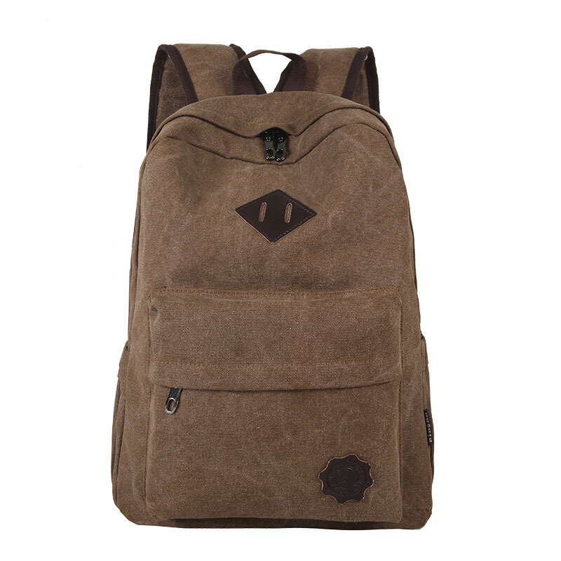 YoReAi-Mochila de lona masculina, simples e grande capacidade casual, mochila de estudante, pacote de viagem, nova