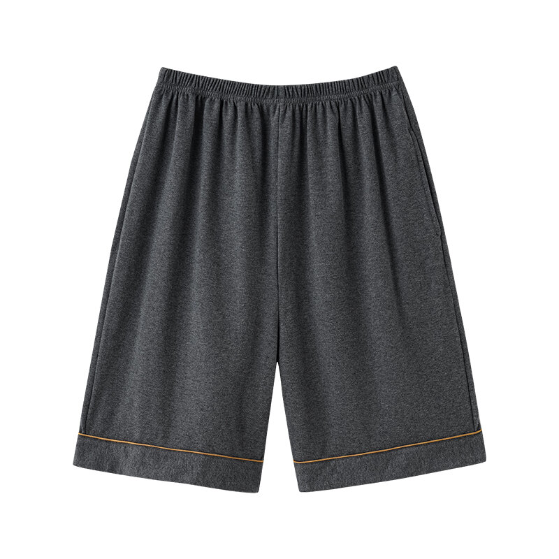Male pajamas summer 7XL-4XL short pants Japanese style simple elastic waist casual large size knit cotton men home sleep bottoms