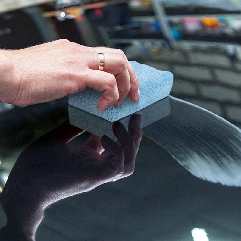 8PCS Microfibre Car Wax Applicator Pads Soft Auto Detailing Wax Sponge Rectangle Foam Car Paint Care Pad Polishing Auto Cleaning