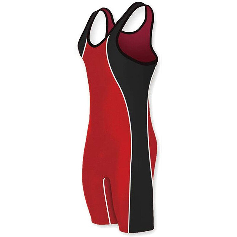 Plain Color Wrestling Singlets Triathlon Cycling Bodysuit Iron Swimwear Gym Sport Fitness Bike Skinsuit Sleeveless Running Wear
