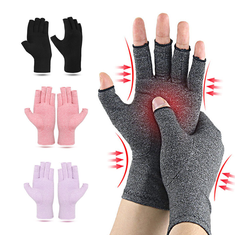 Meringankan ketidaknyamanan tangan dengan 1 pasang sarung tangan kompresi tanpa jari