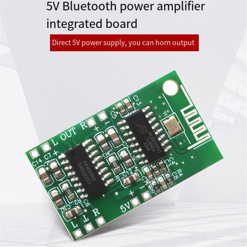 Módulo amplificador áudio Bluetooth 5.0, ca-8469 5v, pam8403 + ca-6928
