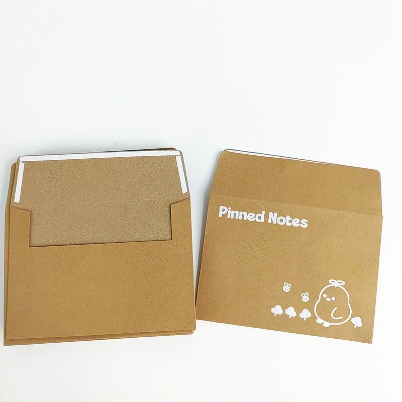 Customized product、Kraft envelope customization printing logo white  foil stamping high-end color envelope bag customization for