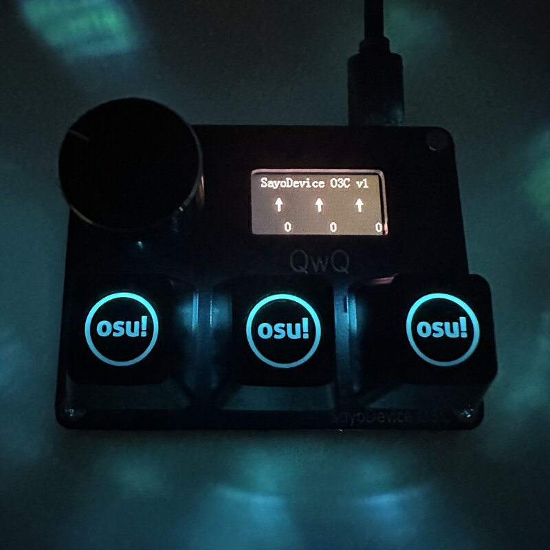 SayoDevice-interruptores de disparo rápido para sala, teclado magnético rojo con perilla, pasta de copia de pantalla, Shotcut, OSU O3C, color rosa