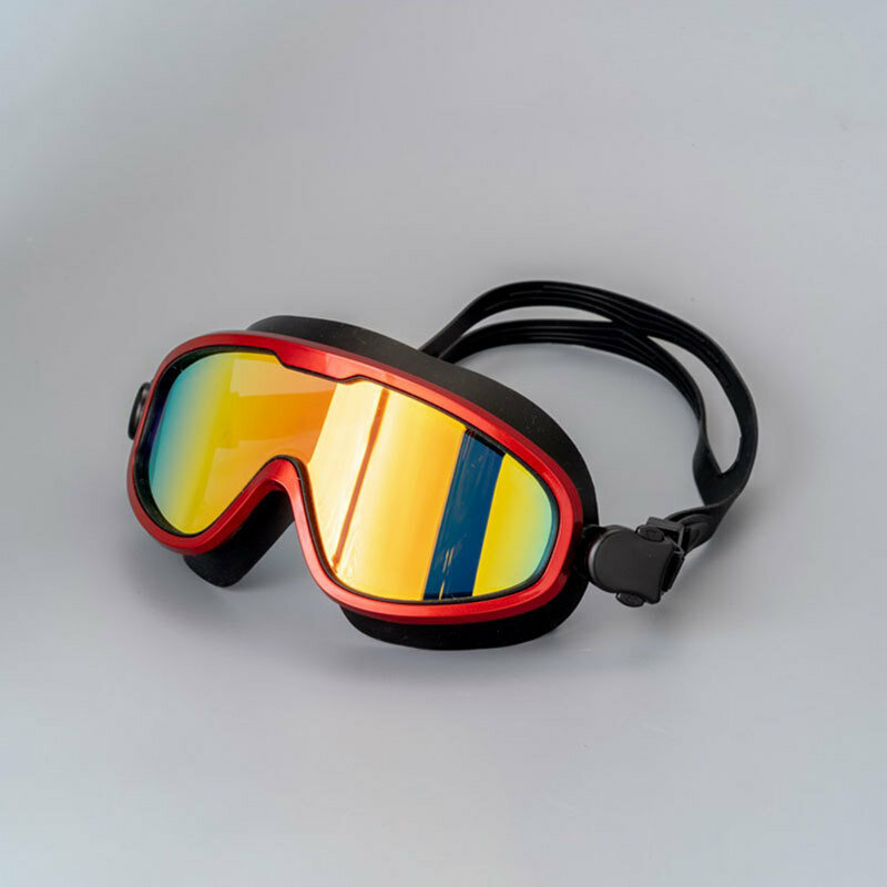 대형 프레임 전문 성인 보호 렌즈 남녀공용 수영 고글, 방수 조절식 실리콘 수영 안경, 신제품