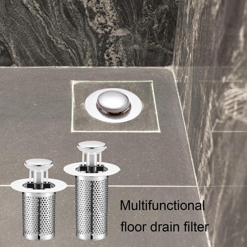 Tappo per lavabo con filtro di scarico a pavimento in acciaio inossidabile tappo per lavabo con nucleo di rimbalzo antiodore