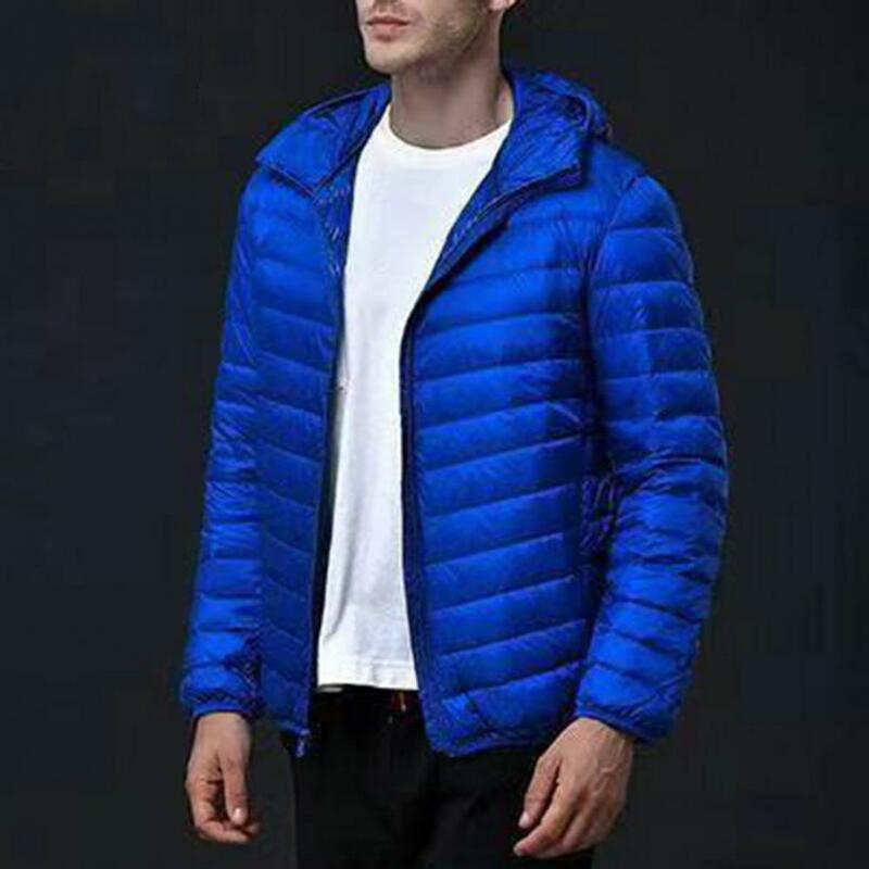 Jodimitty Men Autumn Winter Fashion Short Puffer Jackets 2023 New Arrival Ultralight Down Coat Portable Packable Down Jacket
