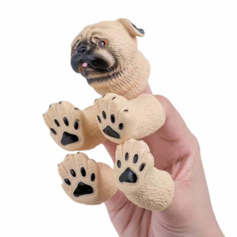 Animal Head Shape Finger Hand Puppet Multiple Styles Kindergarten Performance Animal Finger Dolls Squirrel Cat Animal Gloves