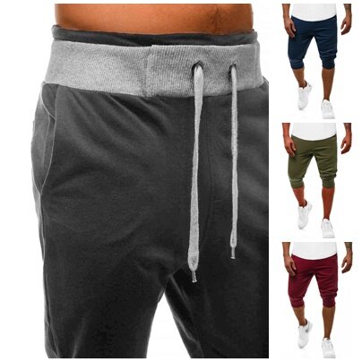 Man Summer Workout Male Breathable Quick Dry Sportswear Jogger Running Short Pants Men Casual Trousers Drawstring Elastic Waist
