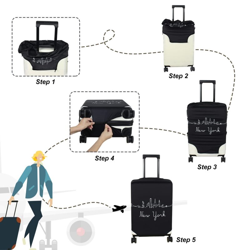 Cubierta protectora de equipaje gruesa de camuflaje impreso, funda antipolvo elástica de moda, funda de maleta, accesorios de viaje para 18-32 pulgadas