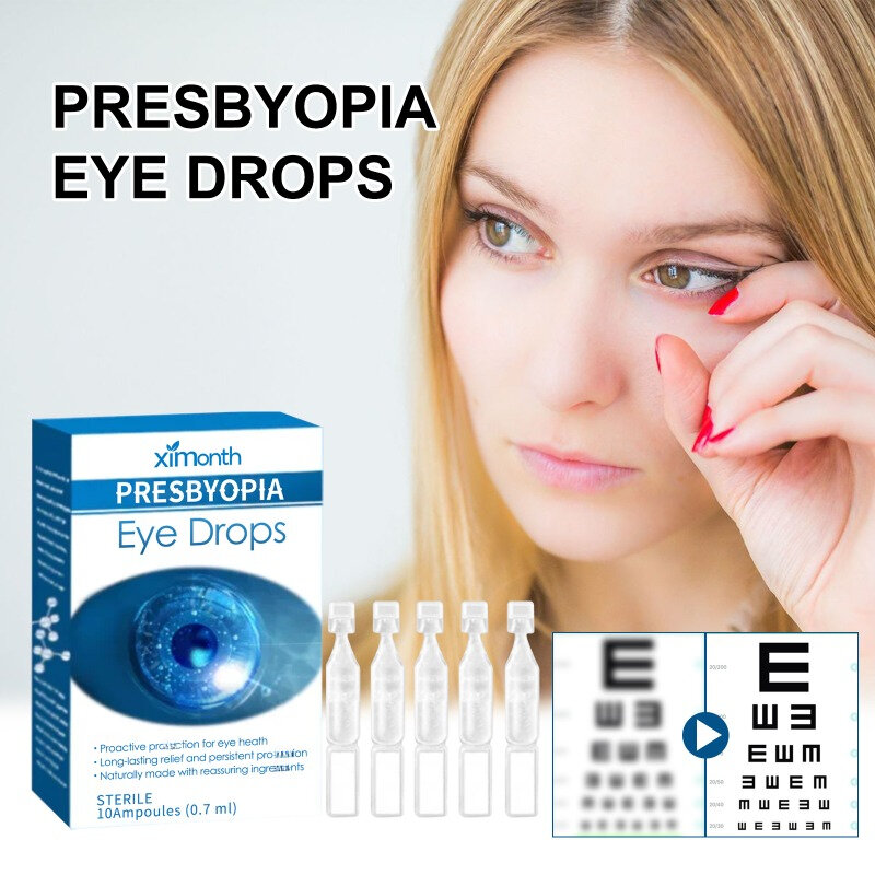 Presbyopia Eye Drops Restore Eyesight Relieve Discomfort Dry Itchy Redness Improve Blurred Vision Fatigue Prevent Infection Care
