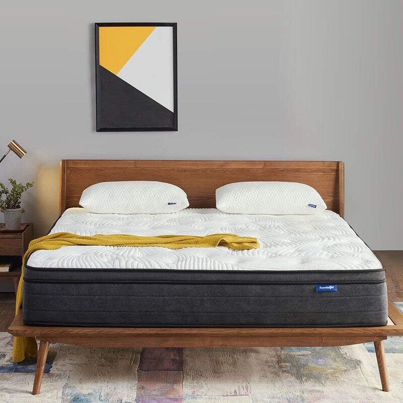 Матрас Королевский в коробке, 12-дюймовая плюшевая подушка, гибридный матрас, гелевая пена с эффектом памяти для охлаждения сна