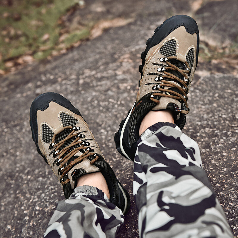 38-44# Comfortable Fashion Men's Outdoor Anti-Slip Wear Resistance Hiking Shoe Teenagers Climbing Shoes Casual Sport Footwear