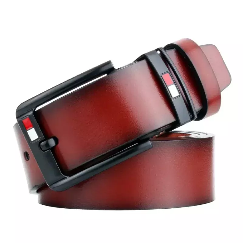 2024New Fashion Designer Brand Men Belt High Quality PU Leather Strap Pin Buckle Fancy Vintage Belts for Jeans Leisure Waistband