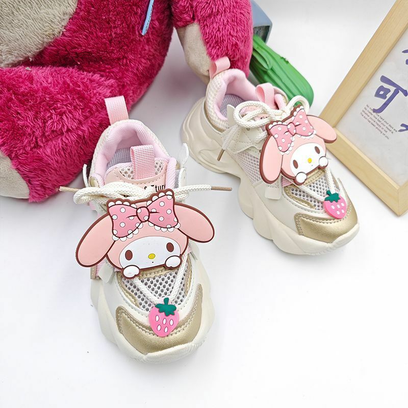 2024 Sanrio Kawaii аниме My Melody Girl Принцесса теннис летняя Милая мультяшная Спортивная обувь дышащая подарок для детей