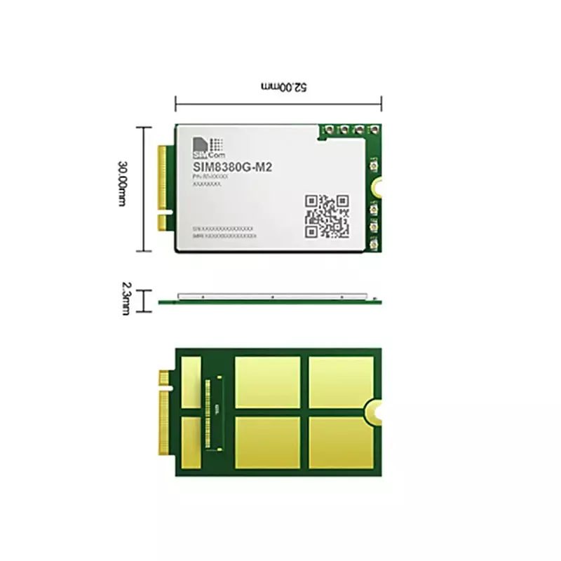 Simcom SIM8380G-M2 5g m.2 modul unterstützt mmwave frequenz r16 5g nsa/sa. Nr/LTE-FDD/LTE-TDD/hspa + usb3.1, gpio