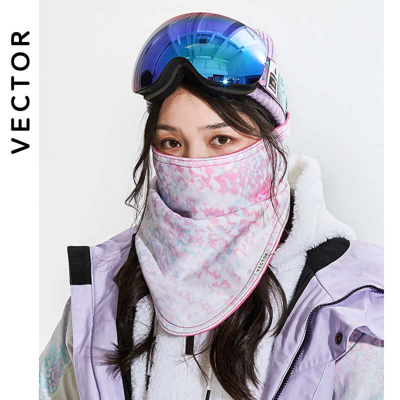 벡터-유니섹스 따뜻한 스키 사이클링 마스크, 스노우 보드 야외 스포츠 전체 얼굴 만화 삼각형 스카프 방풍 스키, 2020 겨울