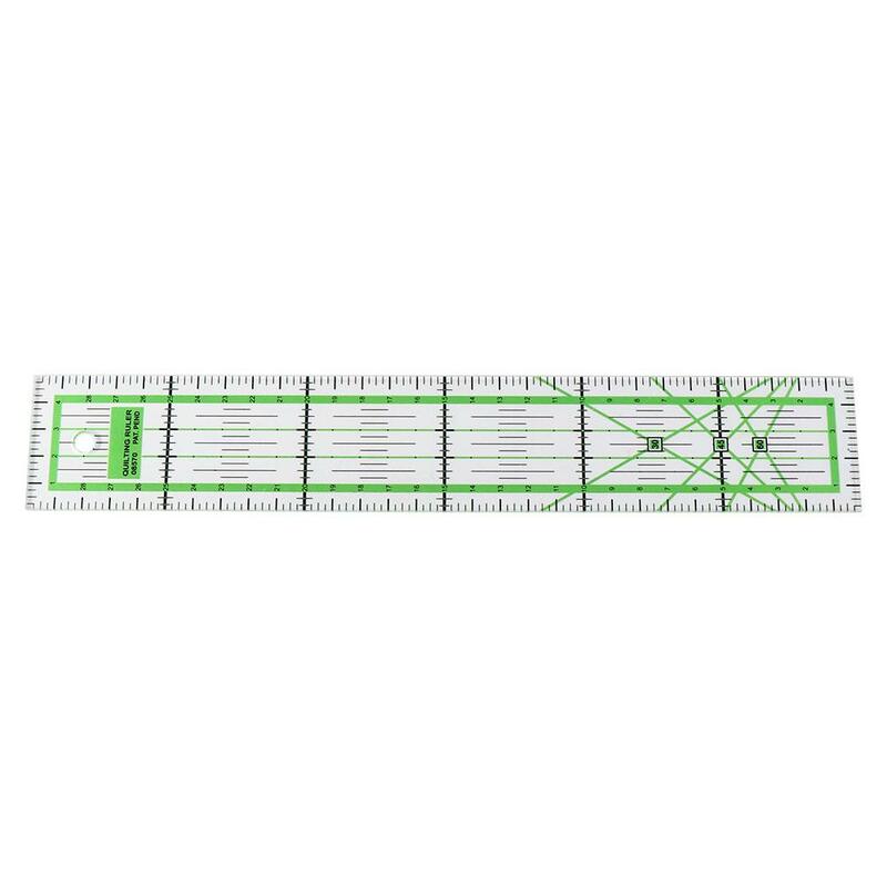 Acrylic Quilting Ruler Clothing Cutting Green Transparent Sewing Ruler Rectangle Drawing Ruler Dressmaker