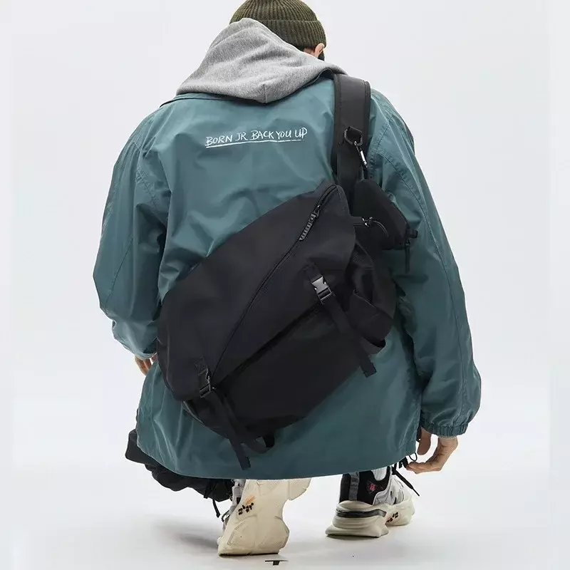 Causal Nylon Shoulder Man Bag Japanese Teenager School Laptop Sling Men's Bag Streetwear Travel Cross Bag Messenger Bags for Men