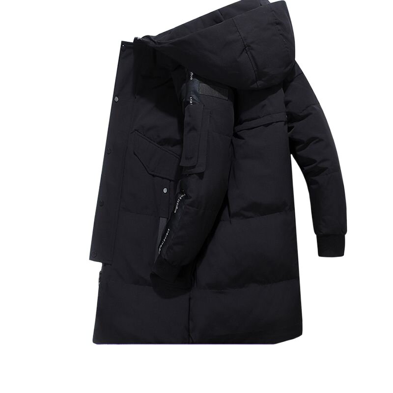 남성용 따뜻한 겨울 다운 두꺼운 재킷, 위장 외투, 방풍 롱 재킷, 화이트 덕 다운 외투, 2023 신상