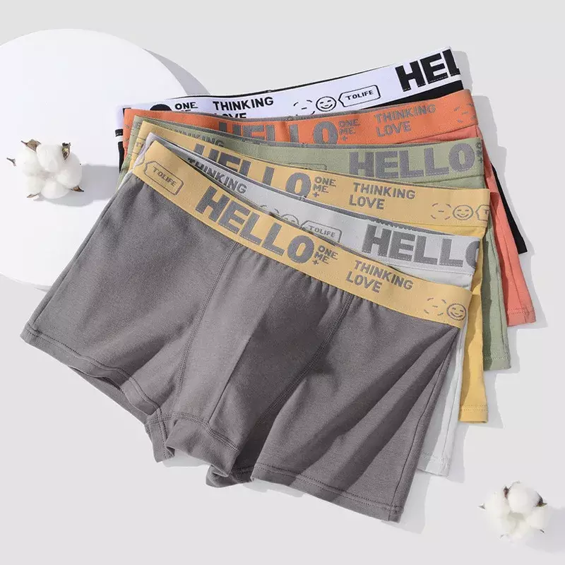 Men Cotton Panties Man Underwear Boxer Shorts Boxers Milk Silk Sports Underpants Fashion Boxershorts