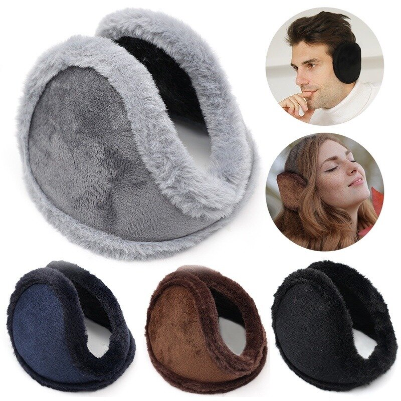 Warm Thicken Velvet Earmuffs Winter Outdoor Cycling Fleece Rabbit Fur Men Women Ear Cover Protector Plush Soft Ear Muffs Mask