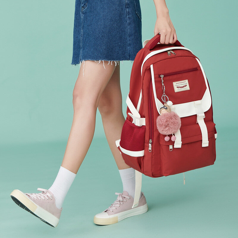 Школьные сумки для учеников начальной школы, простые Рюкзаки большой вместимости для учеников средней школы, повседневный рюкзак третьего ...