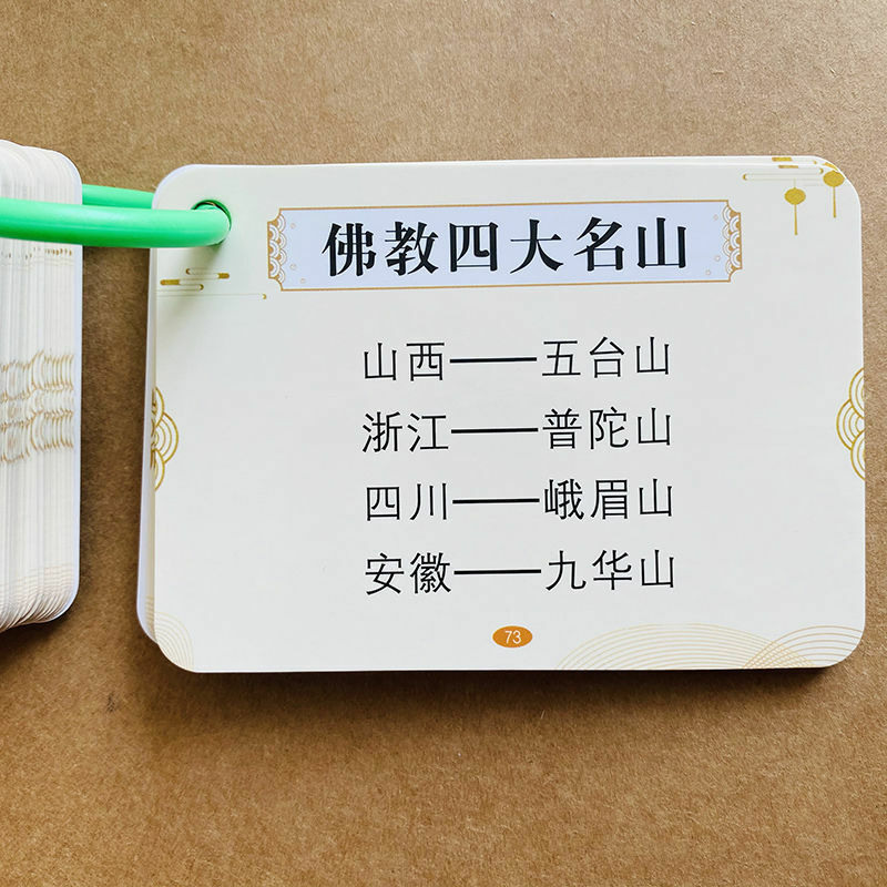 Primary students' literary common sense must memorize basic knowledge card Early Chinese knowledge point test center memory card
