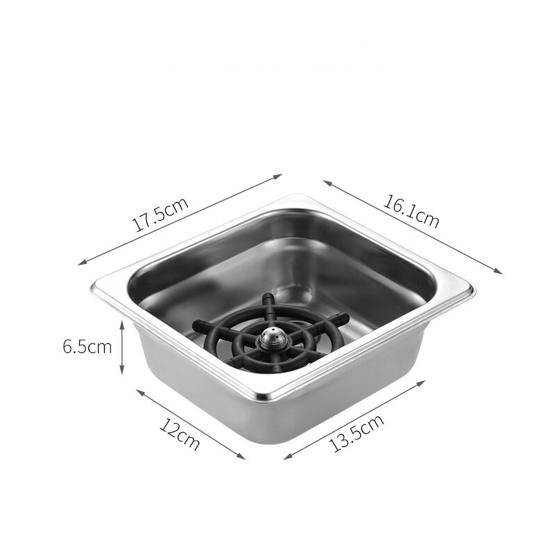 High Quality Stainless Steel Glass Coffee Cup Cleaner Washer Sink Glass Rinser with Drip Tray
