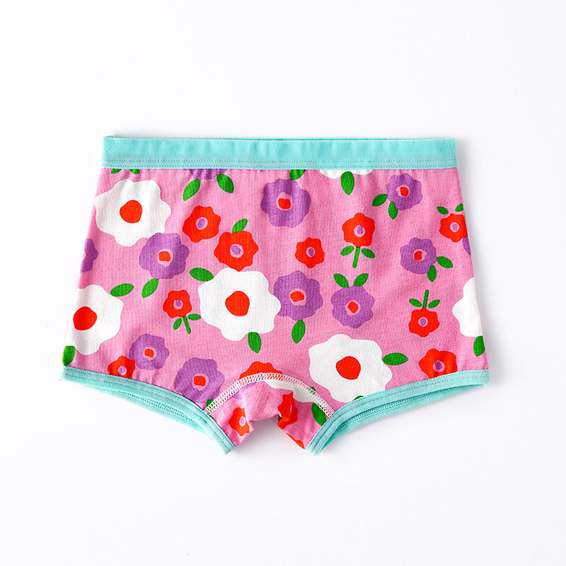 3Pcs/lot Kids Panties 7 Collections Chirdren's Underwear Lovely Girls Briefs Floral Grid Cute Pants Baby Dots Cotton Underpants