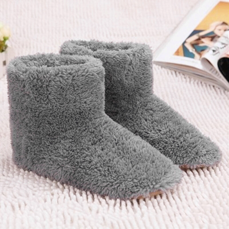Heater Foot Shoes Winter Plush Warm Electric Slippers Feet Heated Washable Electric Shoes Warming Pad Heating Insoles